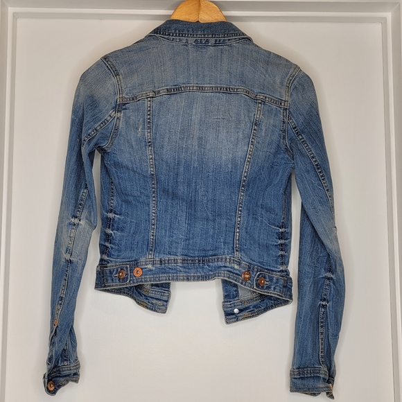 H&M Size 2 Medium Wash Jean Jacket - Picture 2 of 6